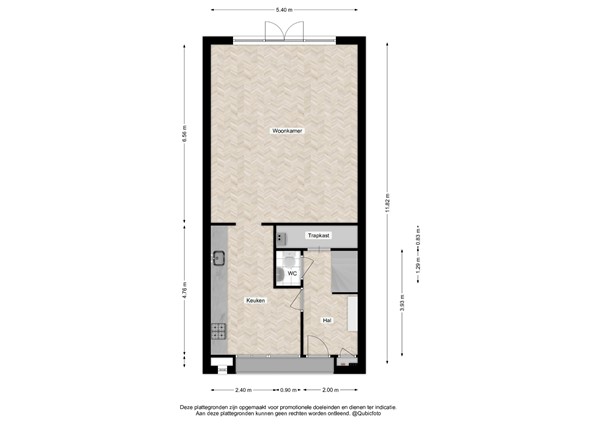 Floorplan - Johan Wagenaarlaan 59, 7425 GC Deventer